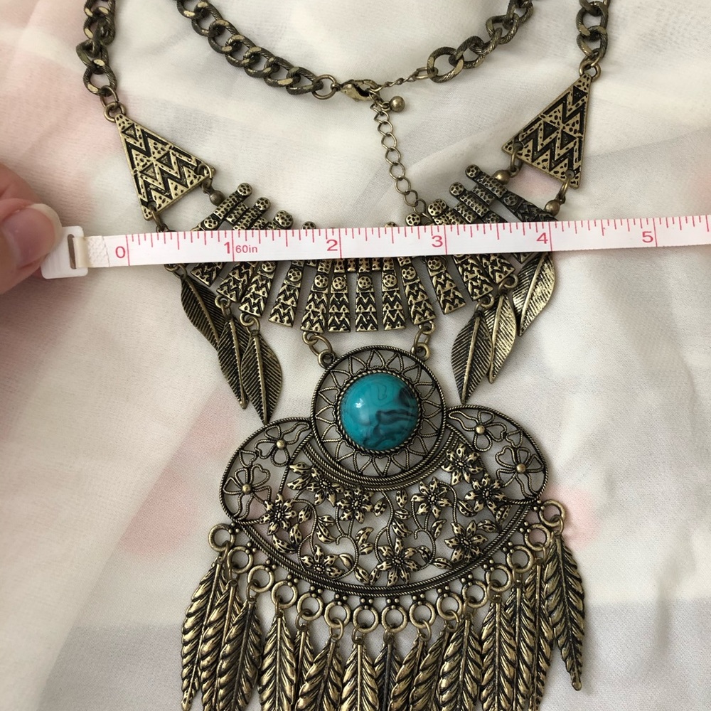 Boho inspired bib necklace